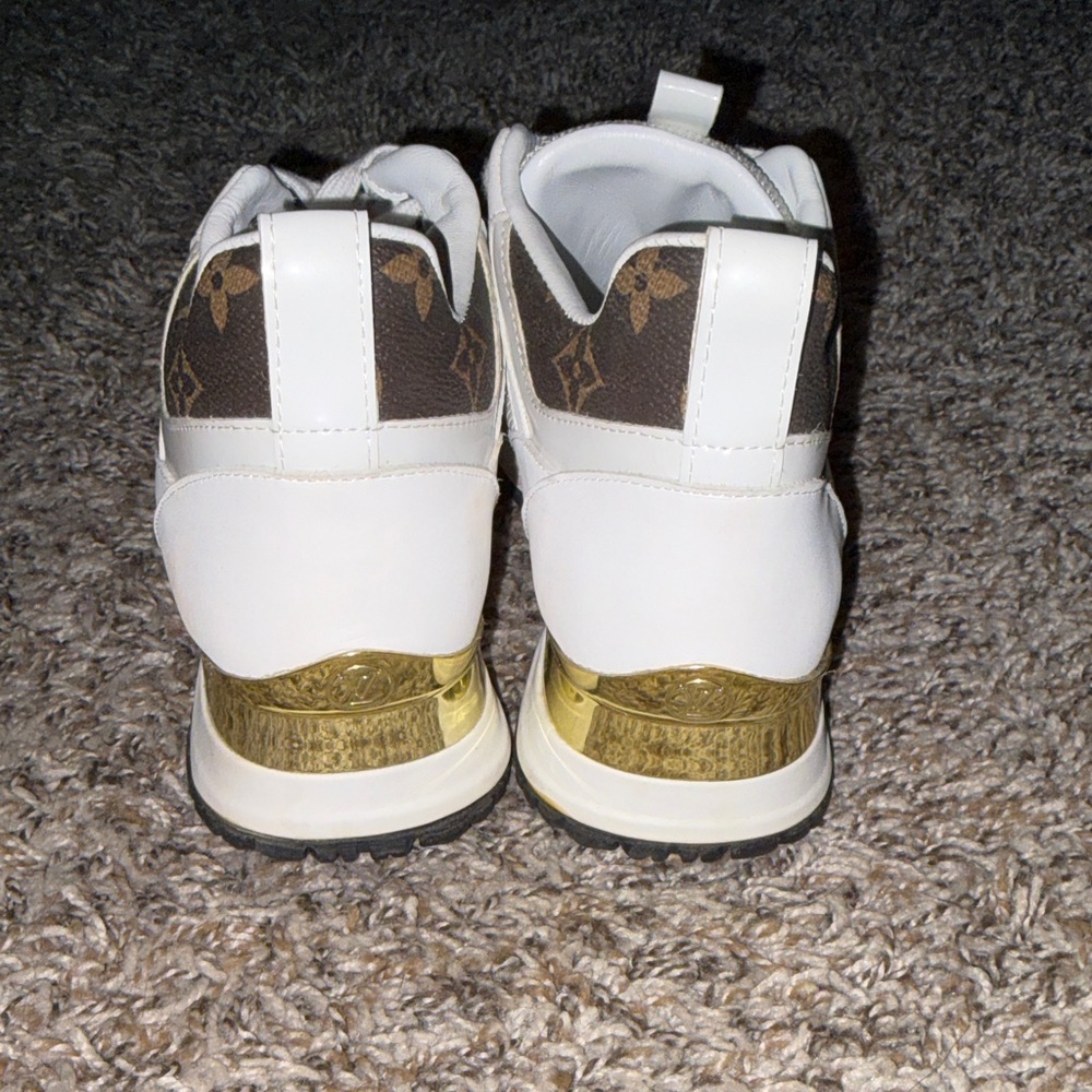 Louis Vuitton White and Brown Sneakers - Picture 3 of 6
